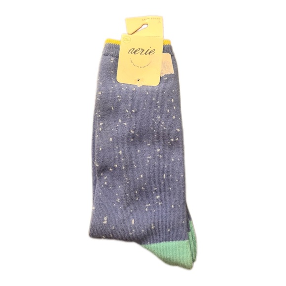 Aerie Blue and Green Crew Socks - Picture 1 of 2